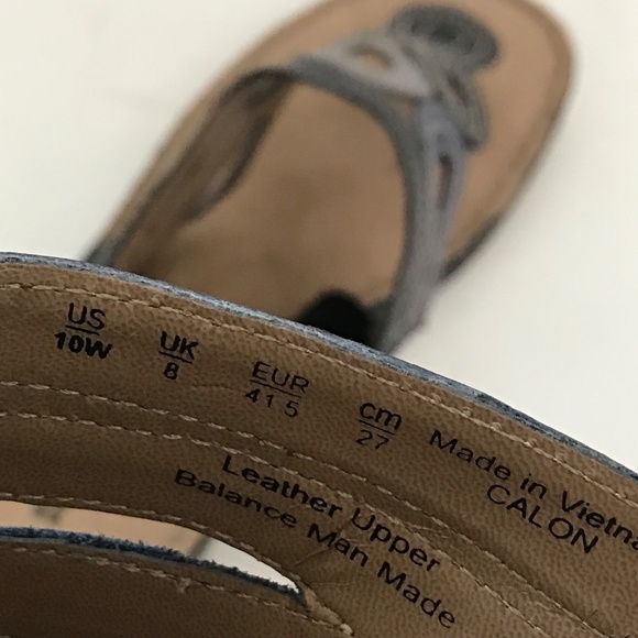 NATURALIZER Leather Sandals Calon Thong Sandals Women’s Size 10 WIDE - Picture 15 of 16